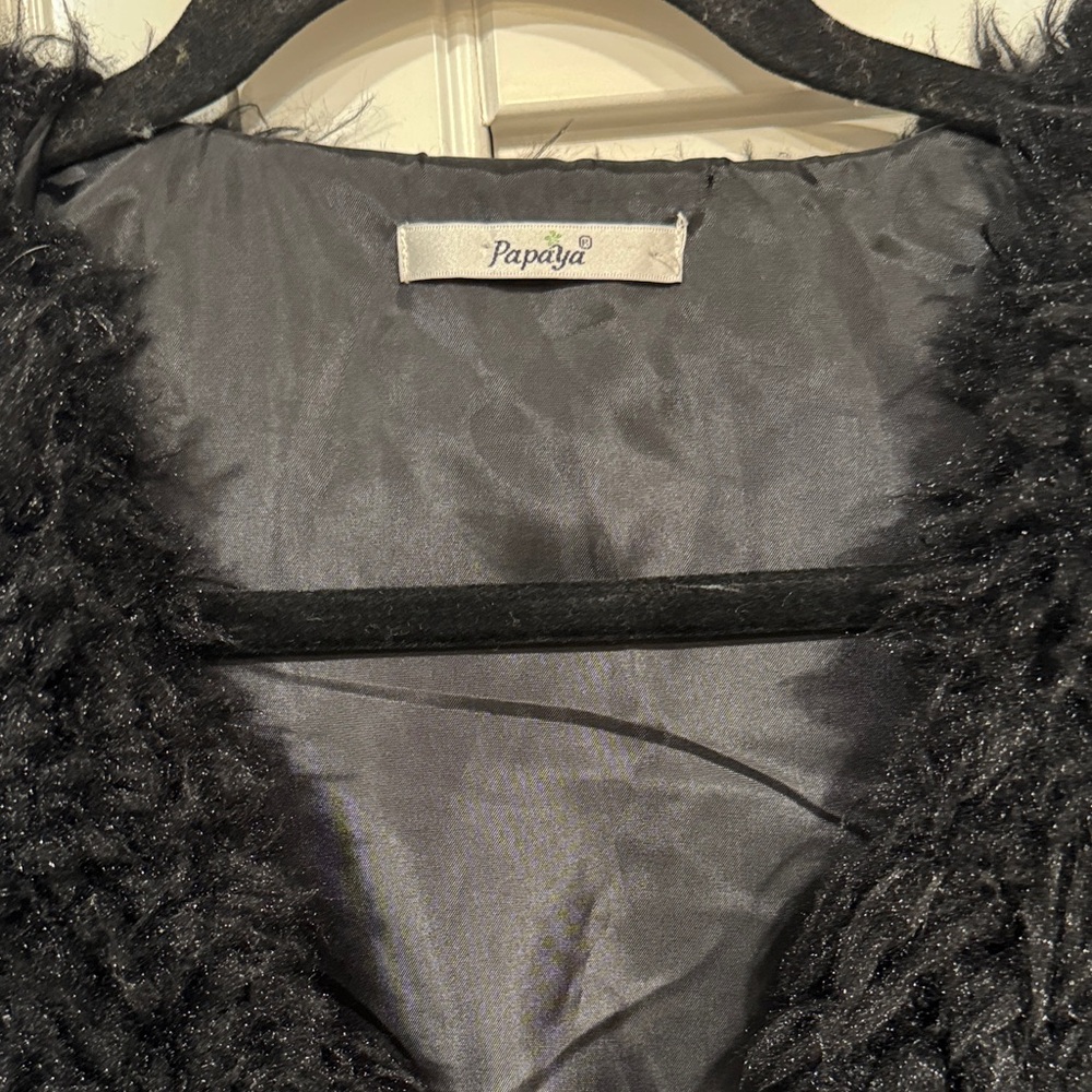 Papaya Black Teddy Vest View 2